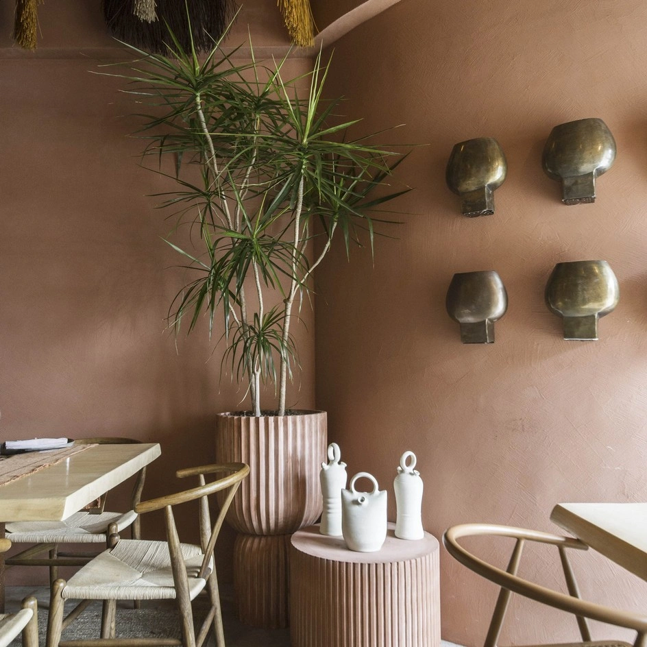 Terracotta Marmorino Naturale lime finish