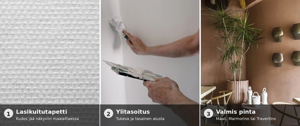Skim coating fiberglass wallpaper for a smooth wall